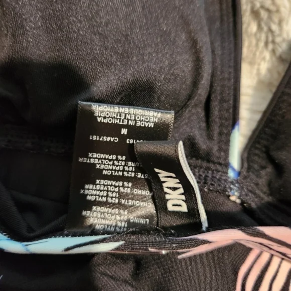 DKNY Black and Pink Floral Swimsuit - Picture 4 of 4
